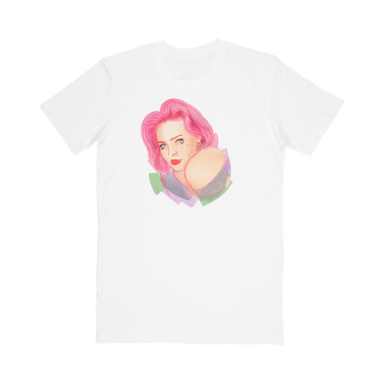 Cartoon Portrait White T-Shirt