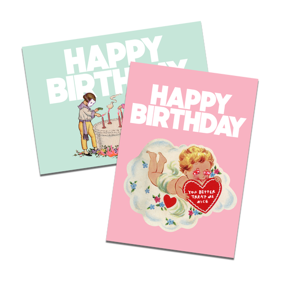 Birthday Card Set of 4