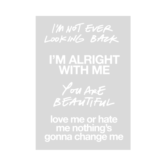 Lyric Decal Sheet Lyric Decal Sheet